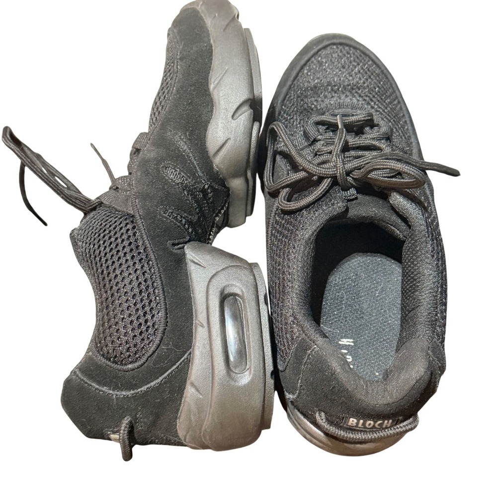 Bloch Dance Sneaker Womens 9 Black Mesh Suede Split Sole Air Cushion Jazz HipHop